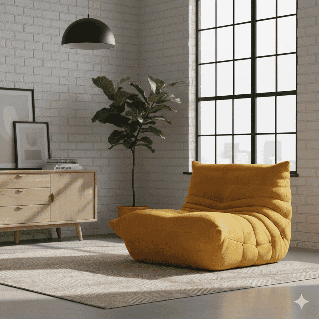 Contour - Fireside Chair - Yellow Velvet