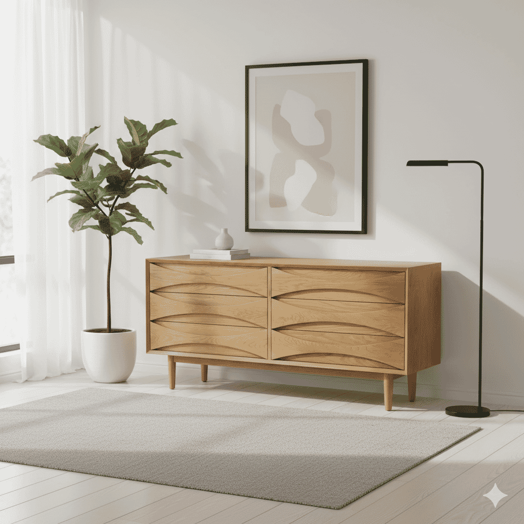 B Six Drawer Side Board