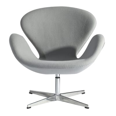 Arne Jacobsen Style Swan Chair, Swan Chair Leather Replica