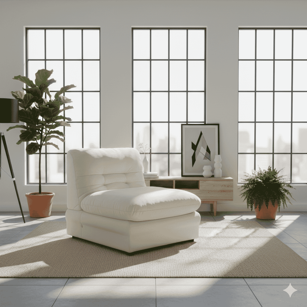 Carsons Mid Century Curved Modular Sectional Sofa - Chaise