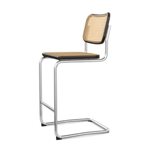 Cesca Barstool-American Oak Stained Black-65cm