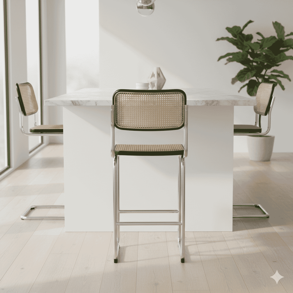 Cesca Barstool-American Oak Stained Black-65cm