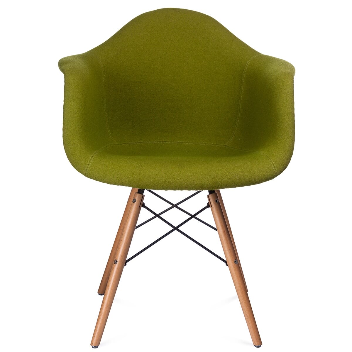 Upholstered Front And Back Shell Arm Chair and Dowels