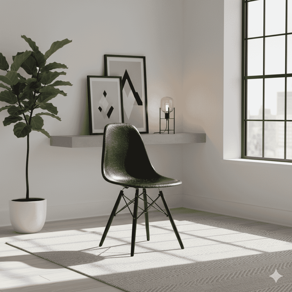  Visible Fibreglass Shell Chair