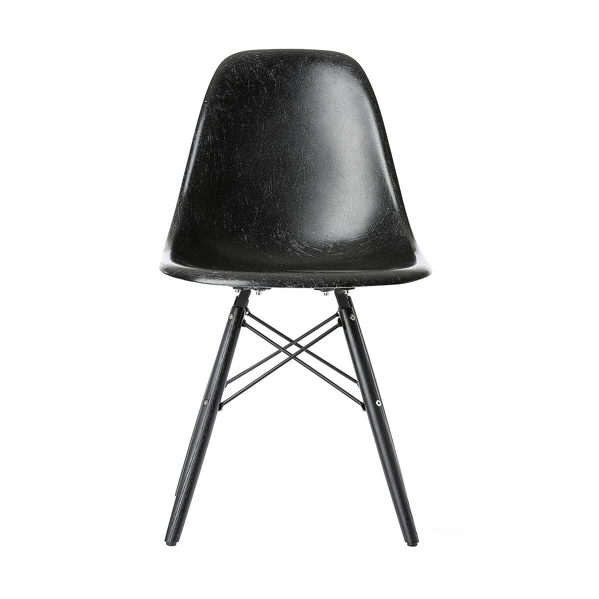  Visible Fibreglass Shell Chair Black