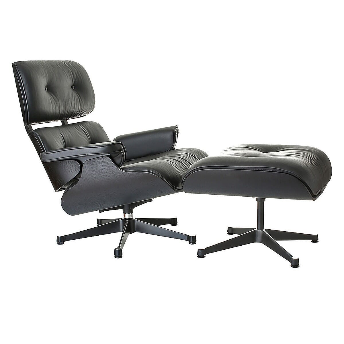 Lounge Chair And Ottoman - Black Edition