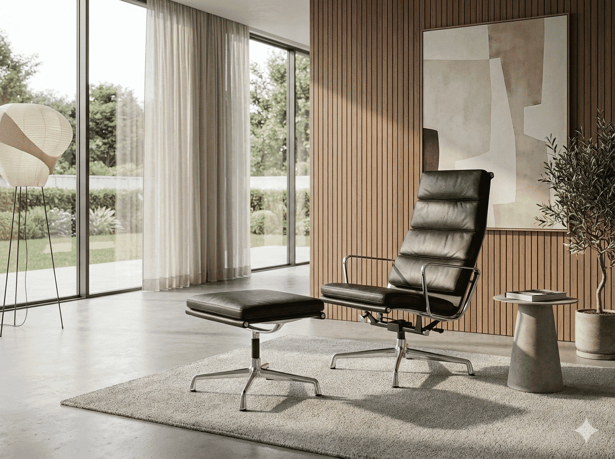 EA222/223 Eames Style Chair And Ottoman 