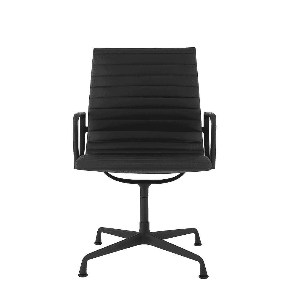 Eames Office Aluminium Chair EA 105 Powder Coated Black