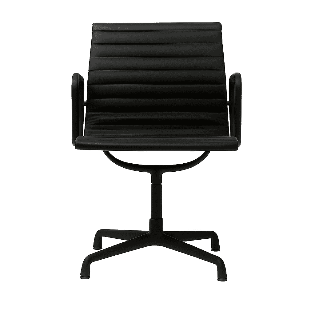 Eames Office Aluminium Chair EA 108 Powder Coated Black
