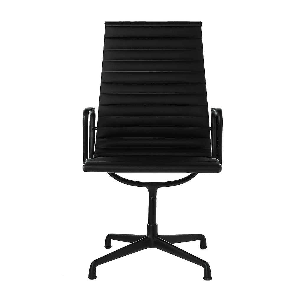 Eames Office Aluminium Chair EA 109 Powder Coated Black