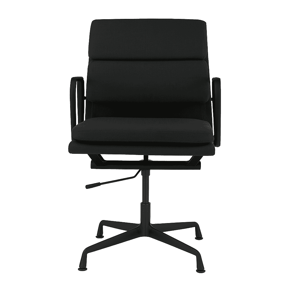 Eames Office Soft Pad Chair EA 218 Powder Coated Black