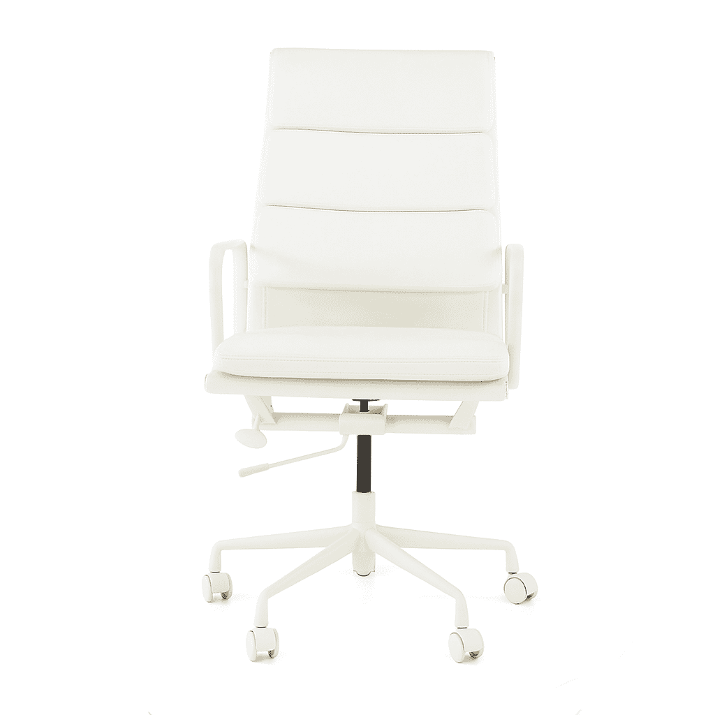 Eames Office Soft Pad Chair EA 219 Powder Coated White