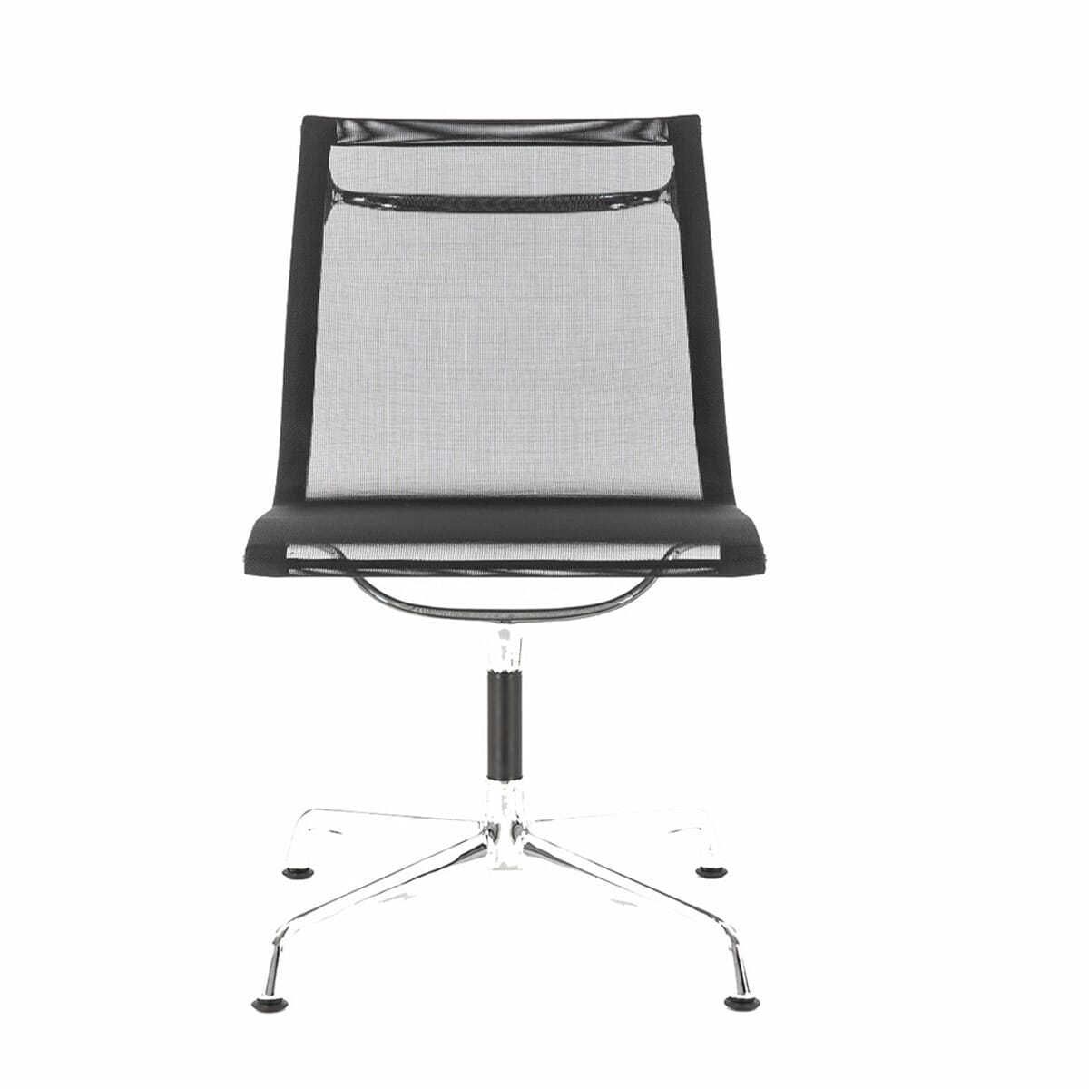 Eames Office Aluminium Chair EA 105 In Black Mesh
