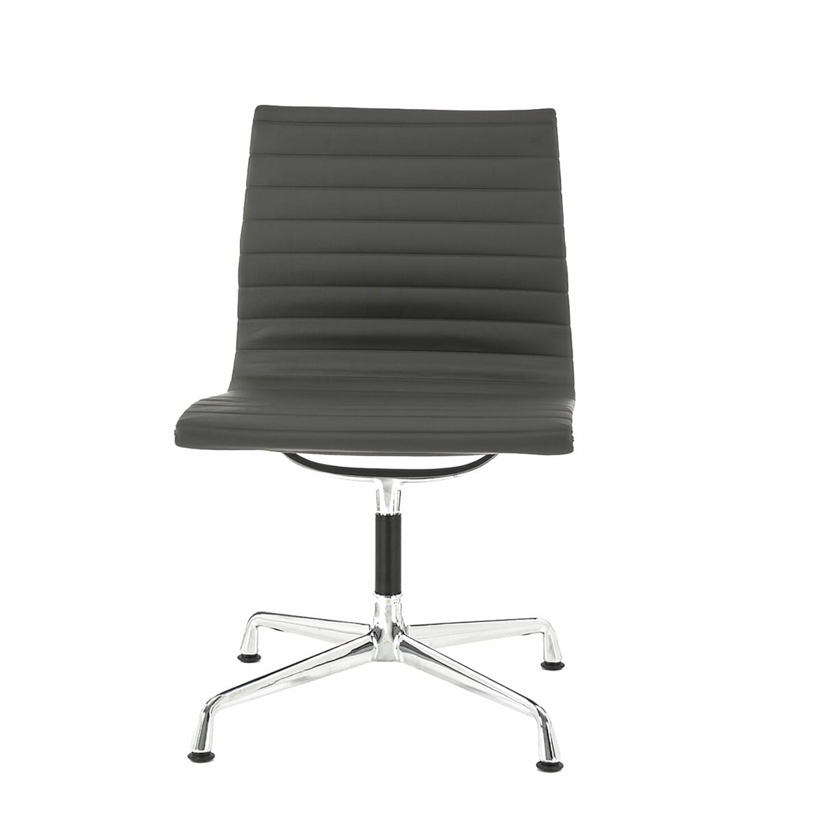 Eames Office Aluminium Chair EA 105 In k Grey Leather