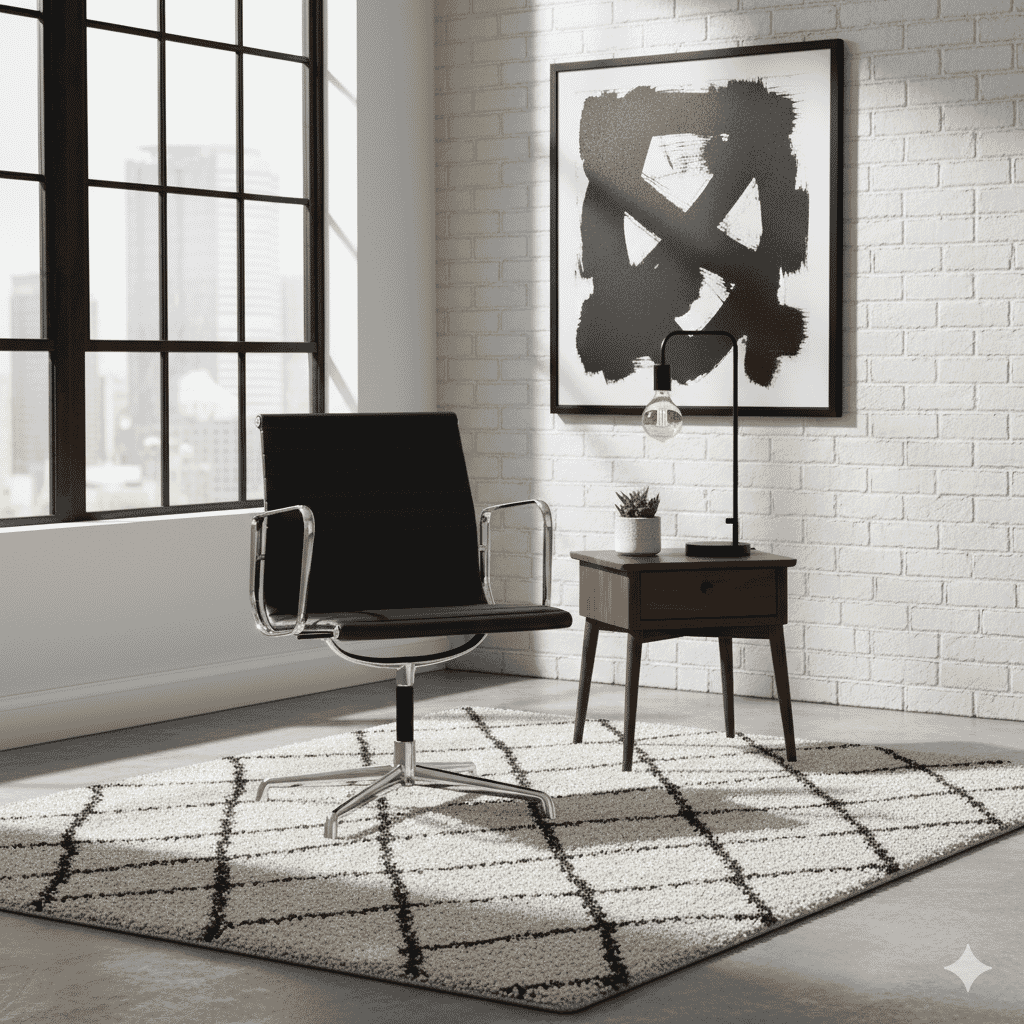 Eames Office Aluminium Chair EA 108 In Black Leather