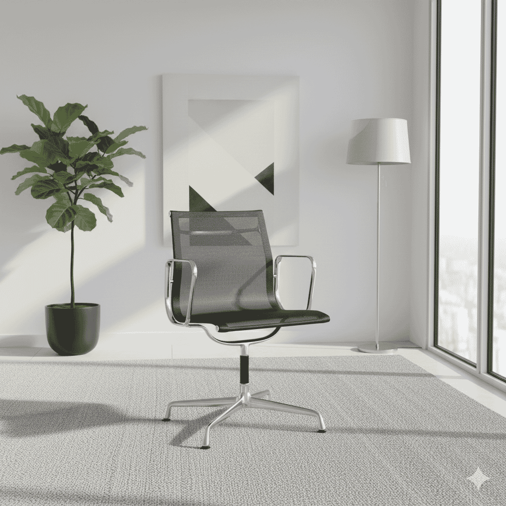 Charles Eames Office Aluminium Chair EA 108 Mesh Group