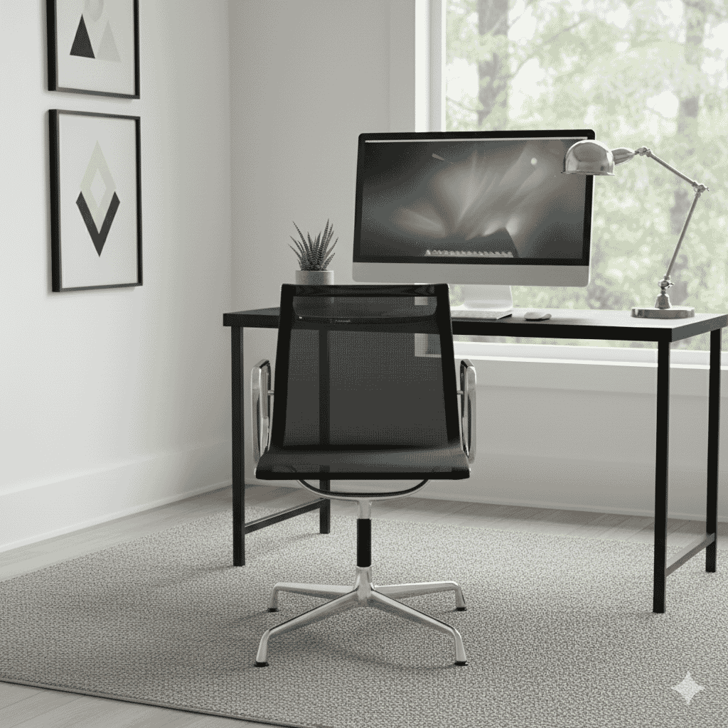 Charles Eames Office Chair EA 108 - Aluminium Mesh Chair