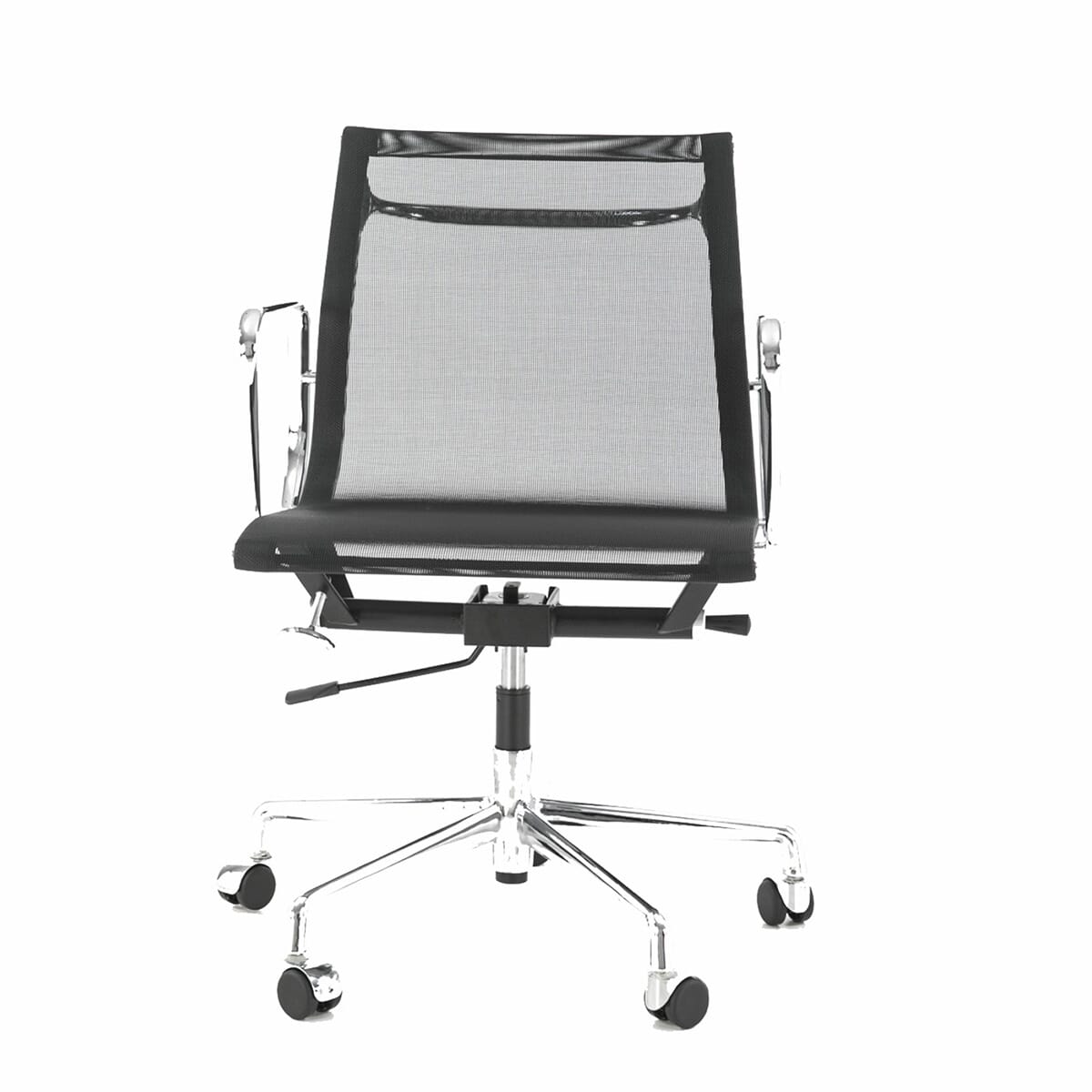 Eames Office Aluminium Chair EA 117 In Black Mesh