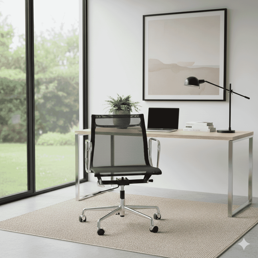 Charles Eames Office Aluminium Chair EA 117 Mesh Group