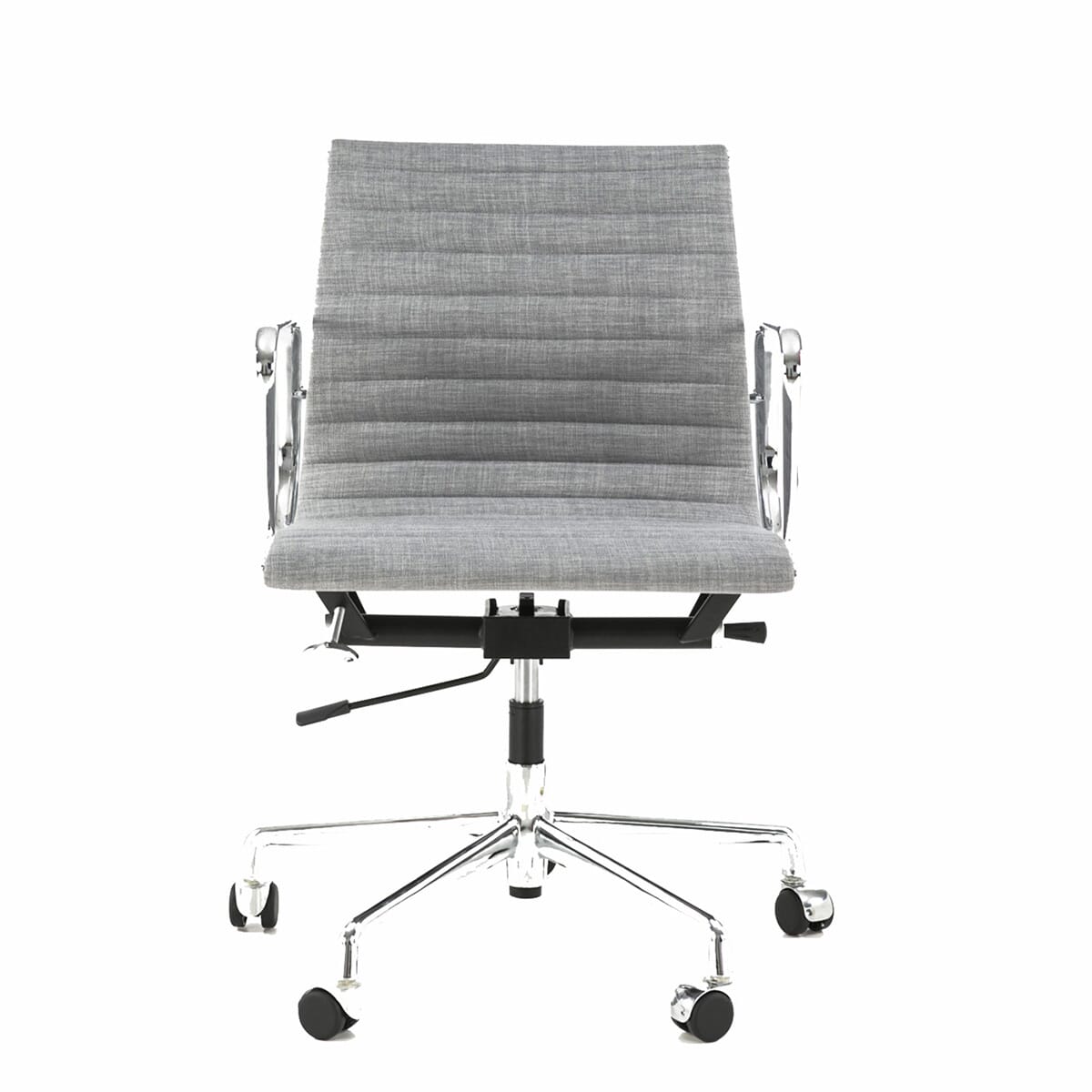 Eames Office Aluminium Chair EA 117 In Grey Cotton