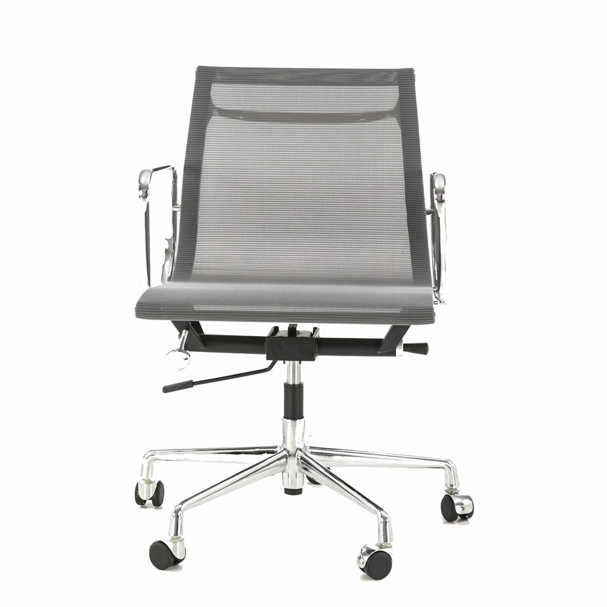 Eames Office Aluminium Chair EA 117 In Grey Mesh