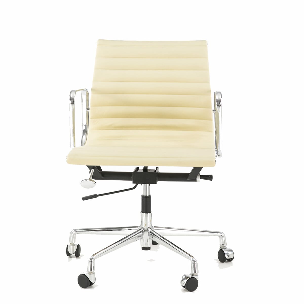 Off white leather desk clearance chair