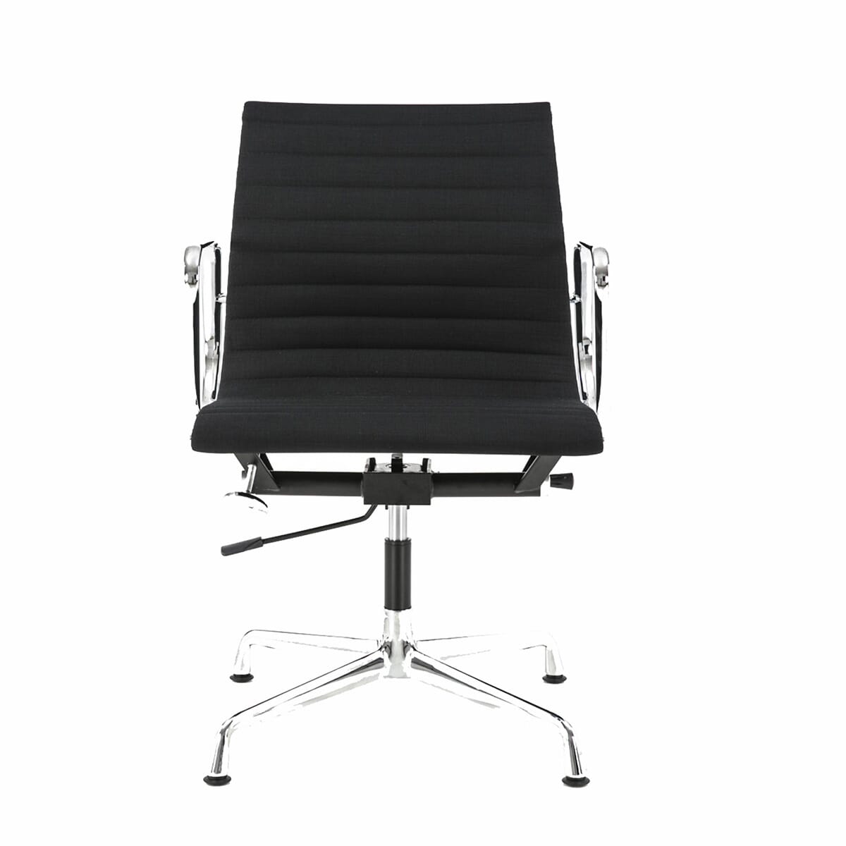 Eames Office AlumInium Chair EA 118 In Black Cotton
