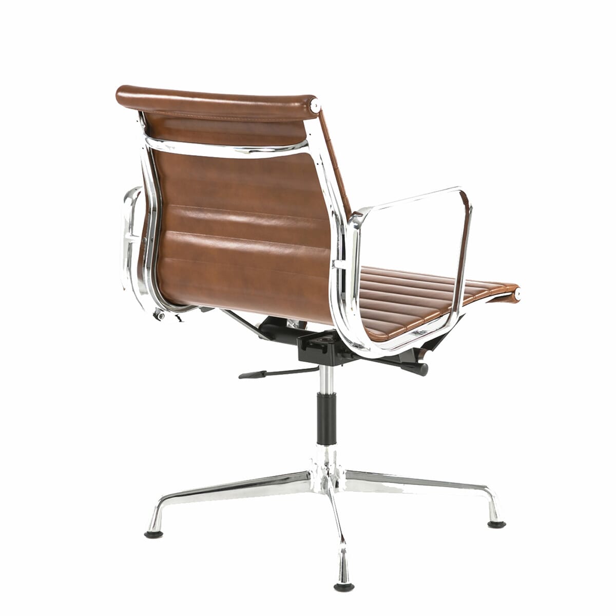 Charles Eames Style Eames Office AlumInium Chair EA 118 In Tan Leather SWIVEL UK