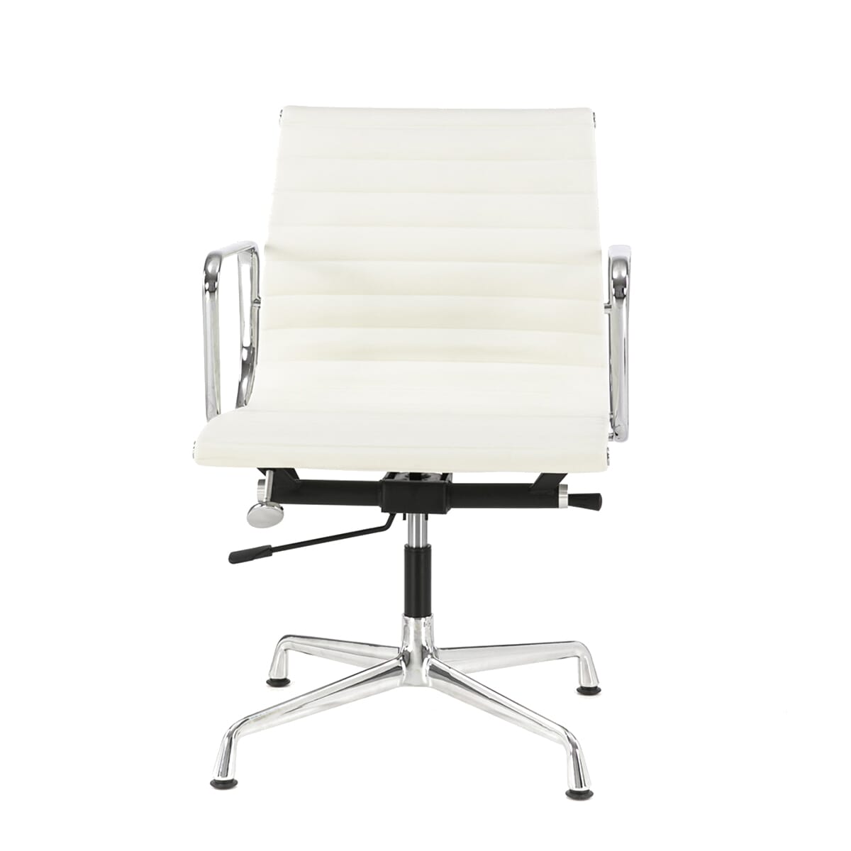Eames Office AlumInium Chair EA 118 In White Leather