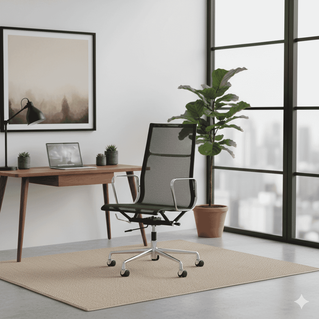 Charles Eames Office Aluminium Chair EA 119 Mesh Group