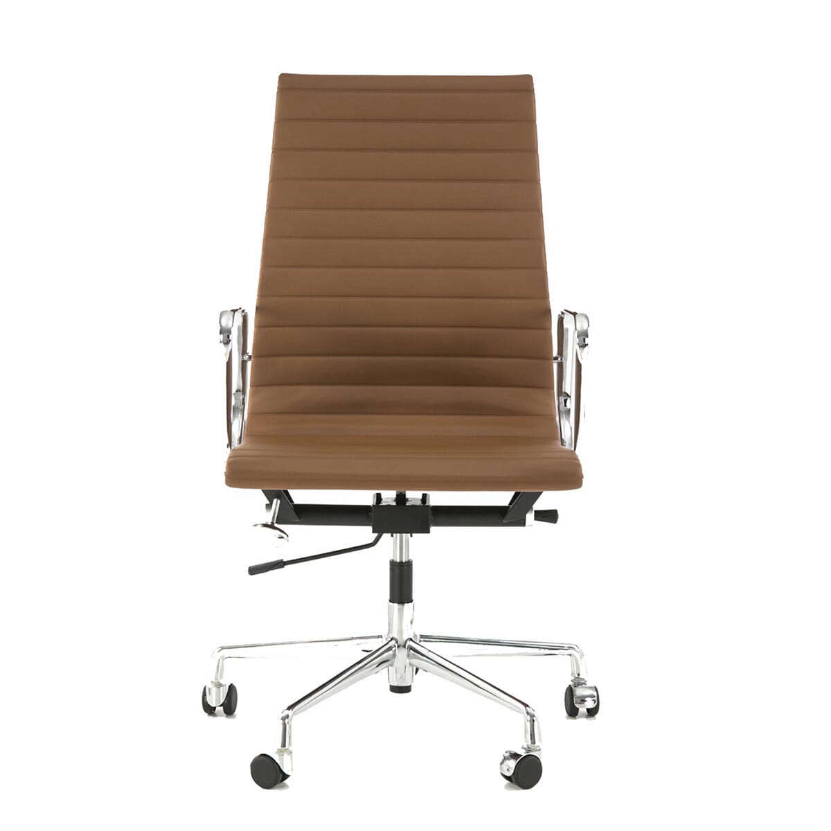Eames brown leather shop chair