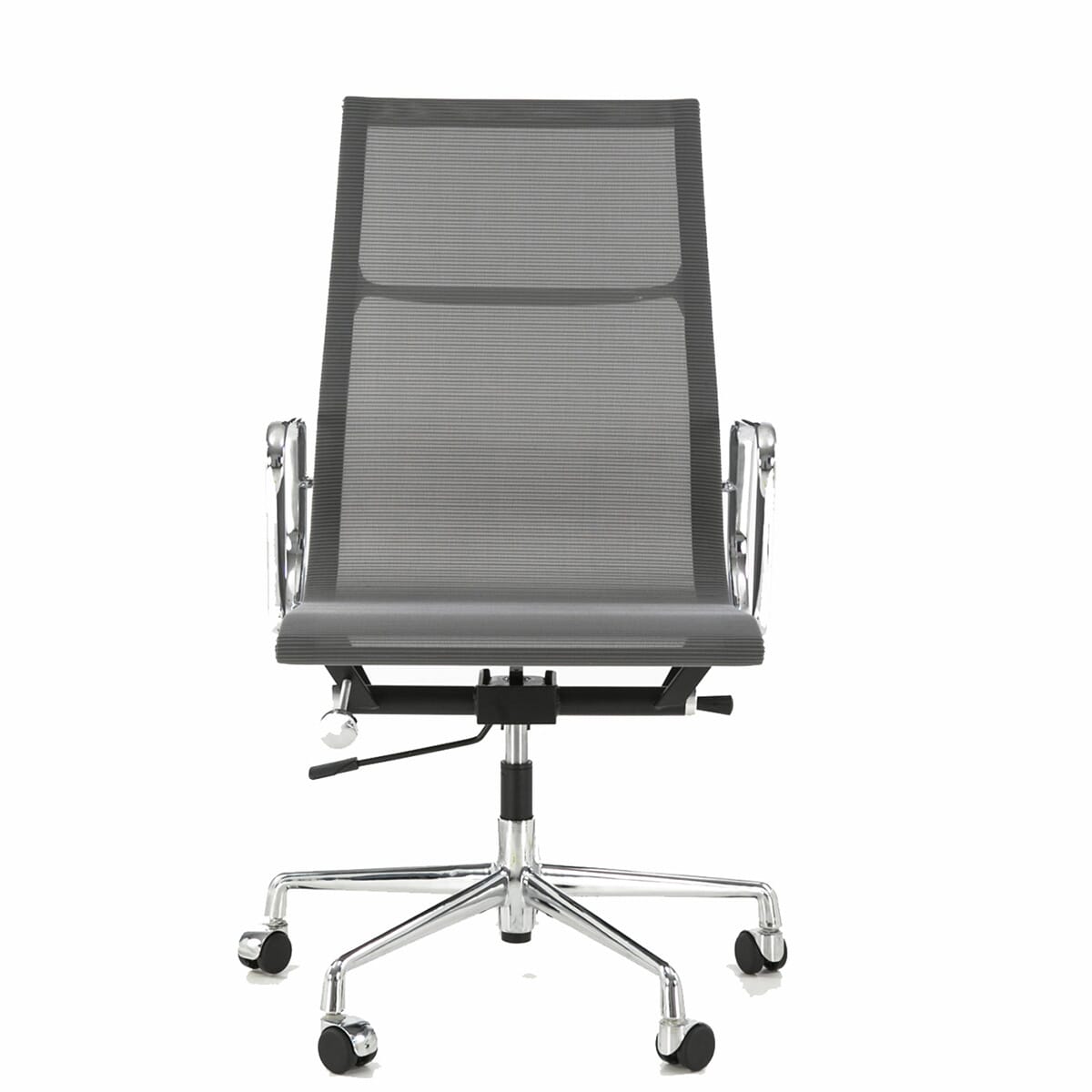 Eames Office AlumInium Chair EA 119 In Grey Mesh