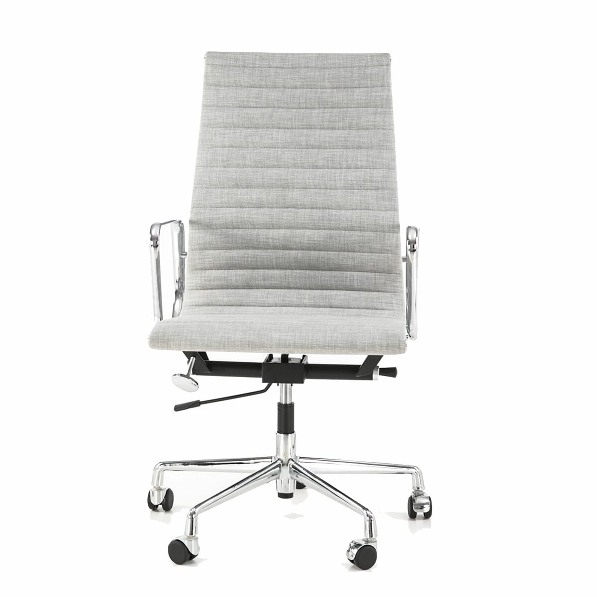 Eames Office AlumInium Chair EA 119 In Light Grey Cotton