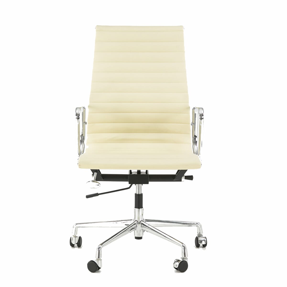 Off white leather office clearance chair