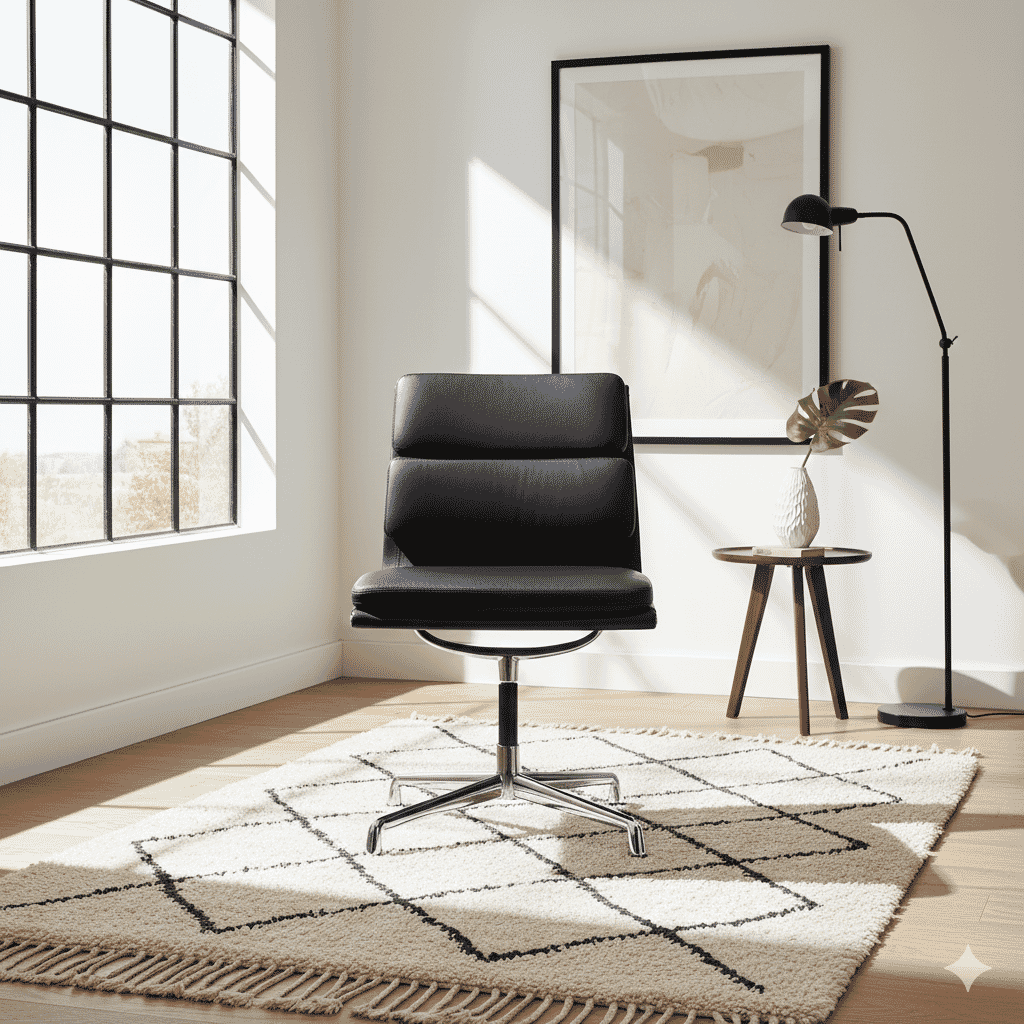 Charles Eames Style EA 207 Soft Pad Group Office Chair