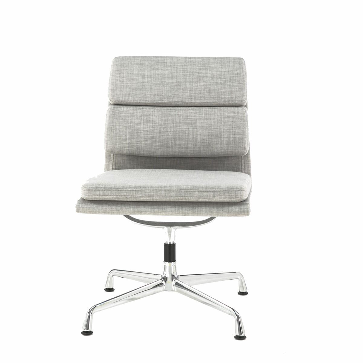 Eames Office Soft Pad Chair EA 207 In Light Grey Cotton