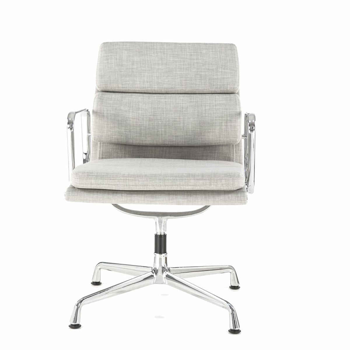Eames Office Soft Pad Chair EA 208 In Light Grey Cotton
