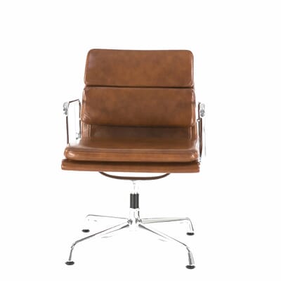 Eames EA 208 Soft Pad Office Chair in Tan Leather Shop Online at