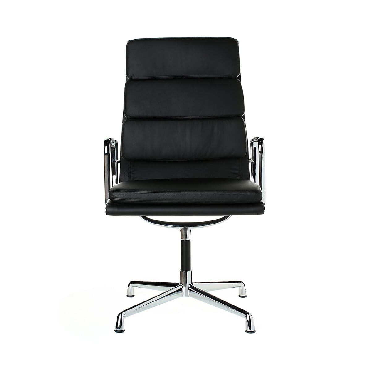 Eames Office Soft Pad Chair EA 209 Powder Coated Black