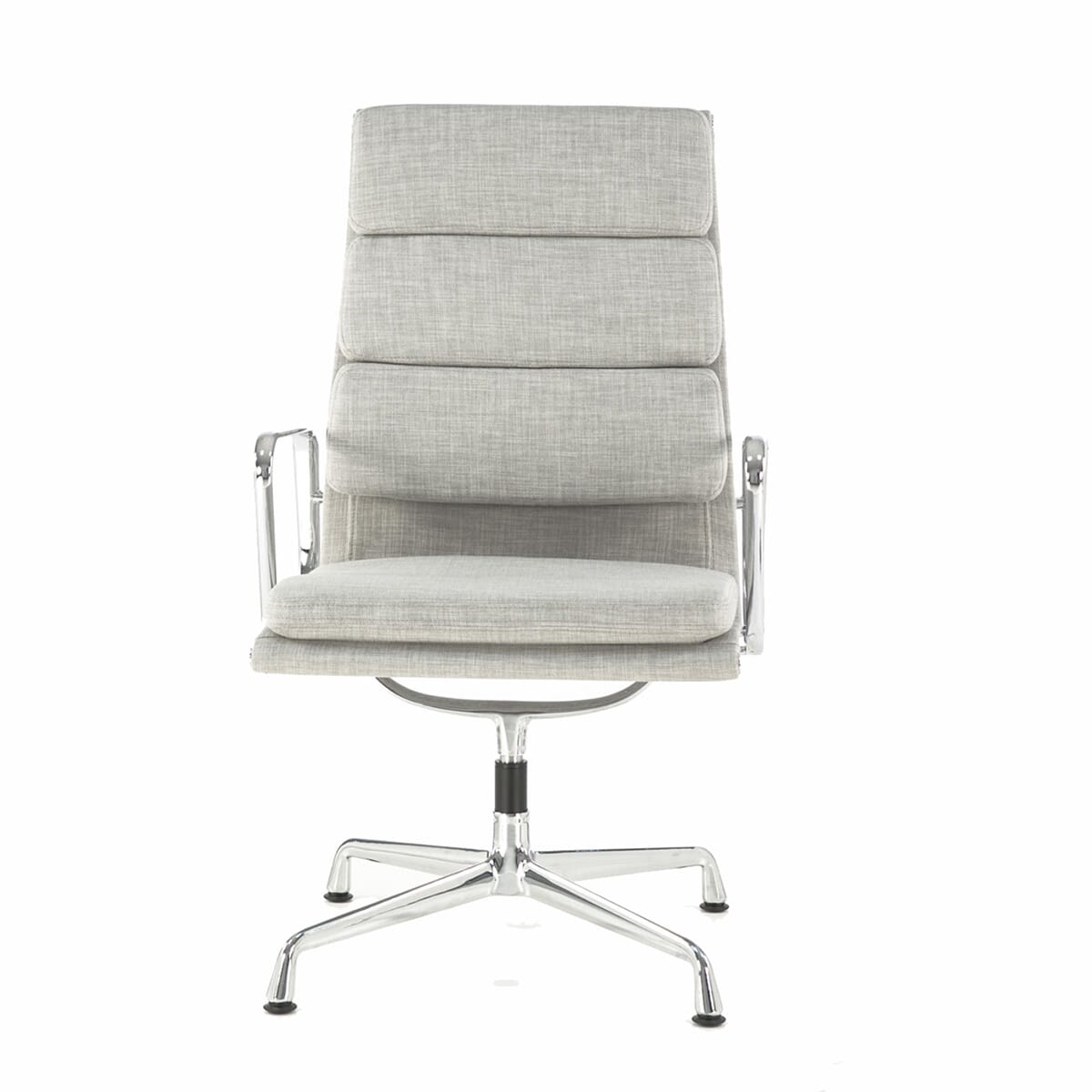Eames Office Soft Pad Chair EA 209 In Light Grey Cotton