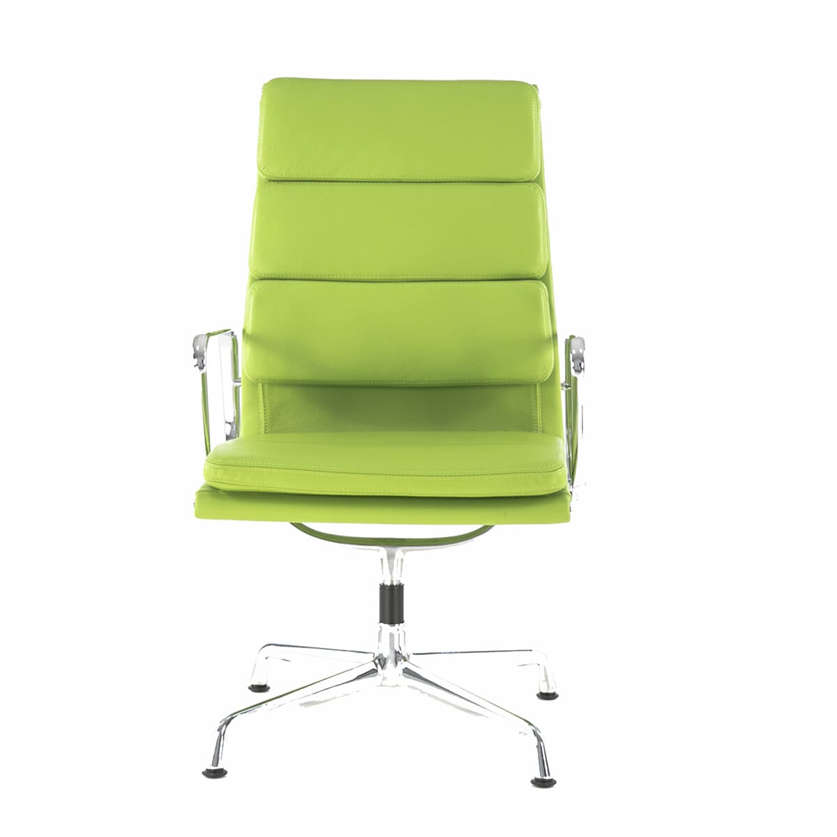 Eames Office Soft Pad Chair EA 209 In Lime Green Leather