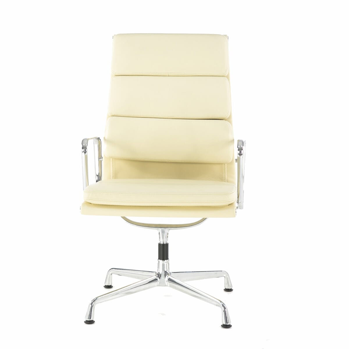 Eames Office Soft Pad Chair EA 209 In Off White Leather