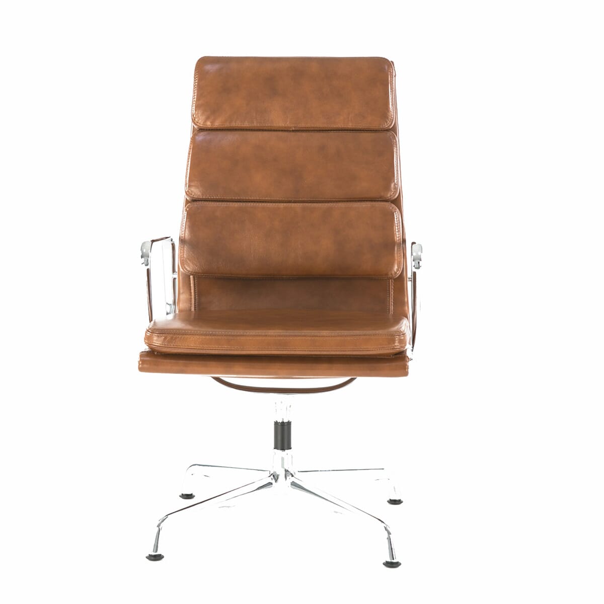 Eames Office Soft Pad Chair EA 209 In Tan Leather