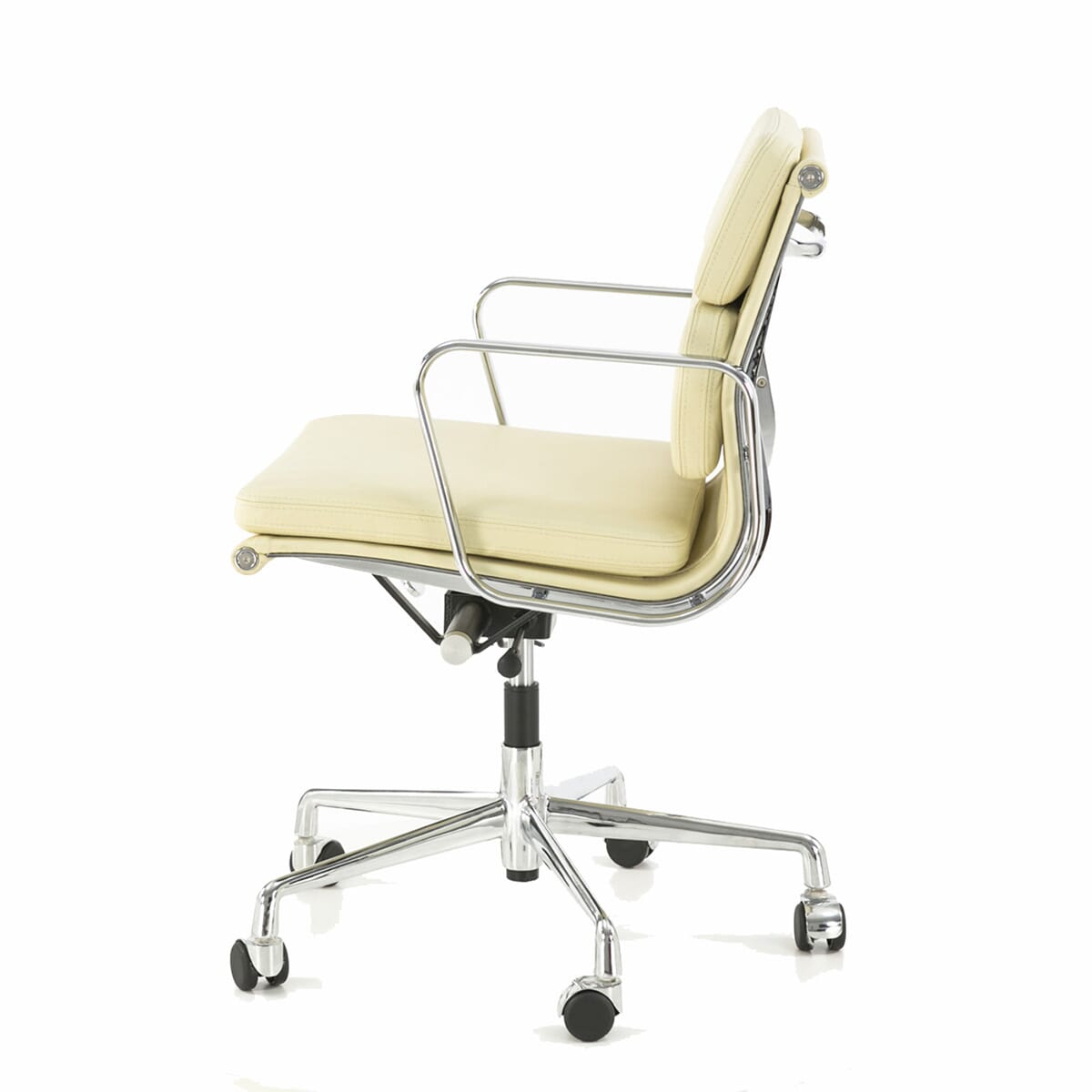 Off white leather desk chair deals