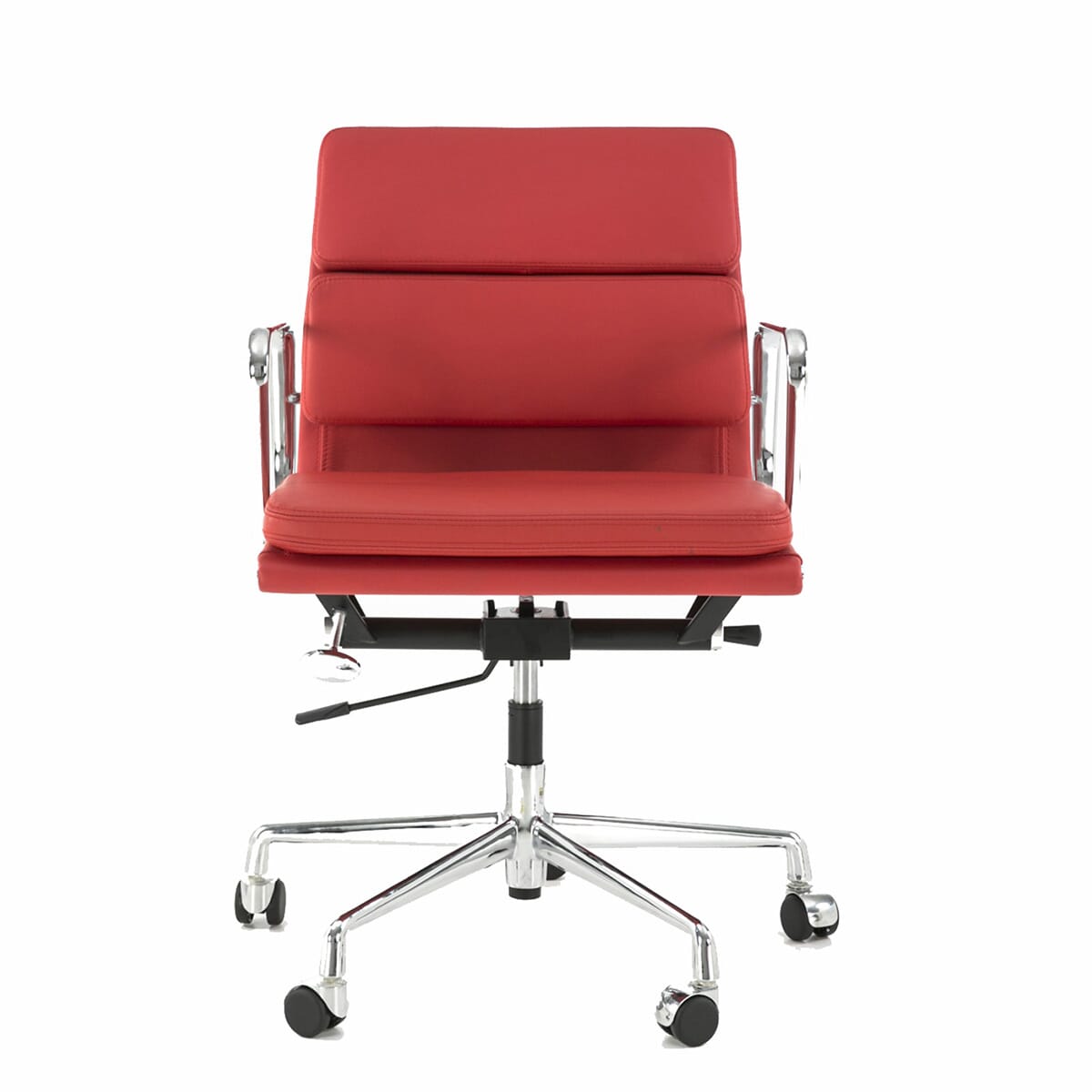 Eames Office Soft Pad Chair EA 217 In Red Leather