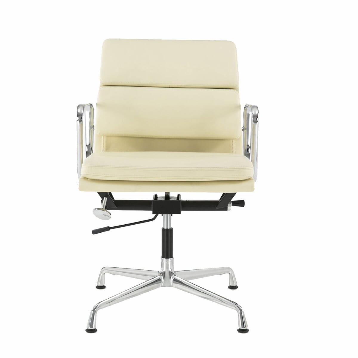 Off white leather desk clearance chair