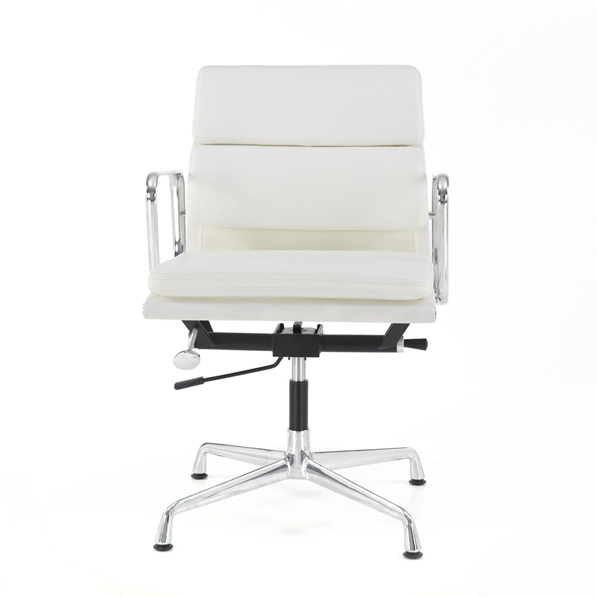 Eames white leather shop office chair