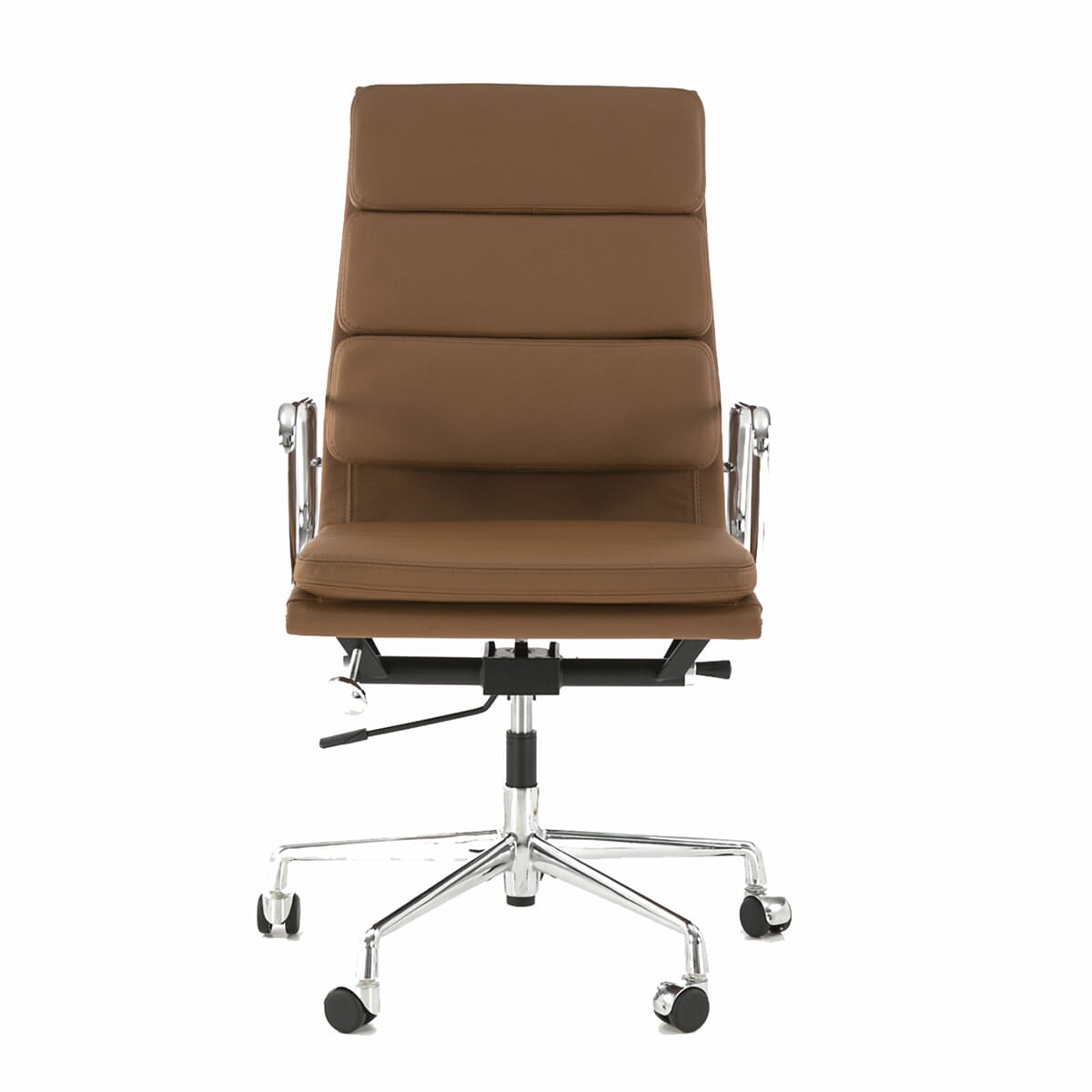 Eames Office Soft Pad Chair EA 219 In Brown Leather