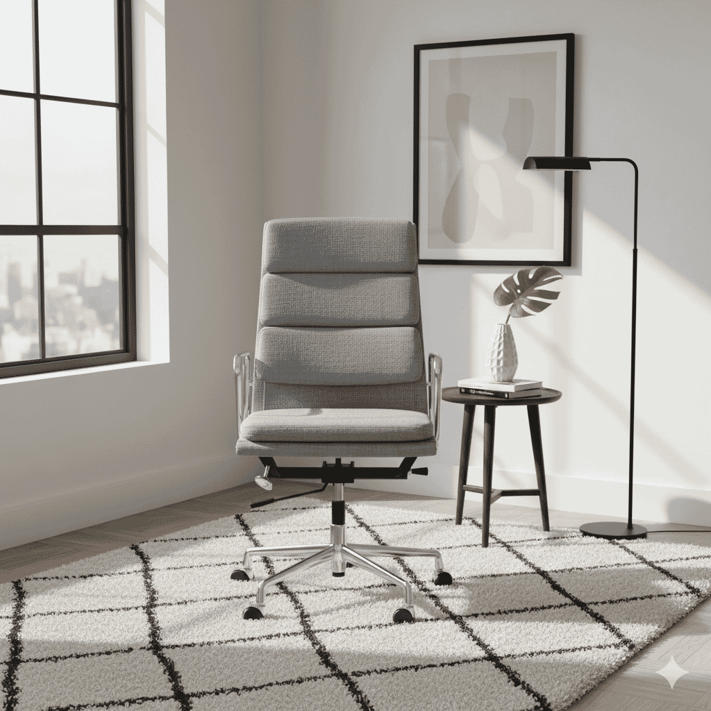 Eames Office Soft Pad Chair EA 219 In k Grey Cotton