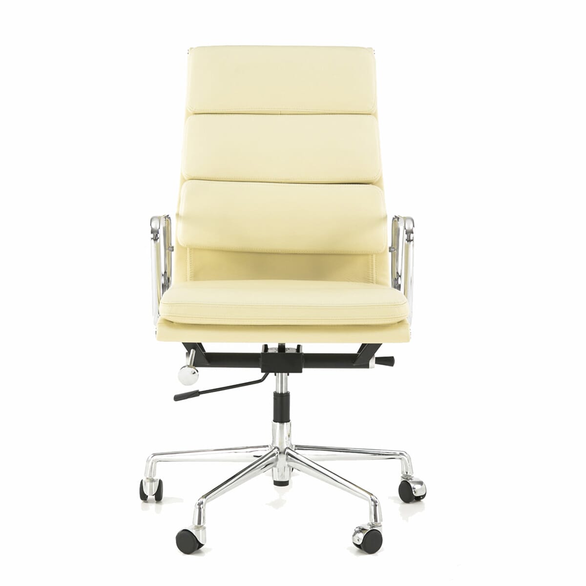 Charles Eames Style Eames Office Soft Pad Chair EA 219 In Off White Leather SWIVEL UK